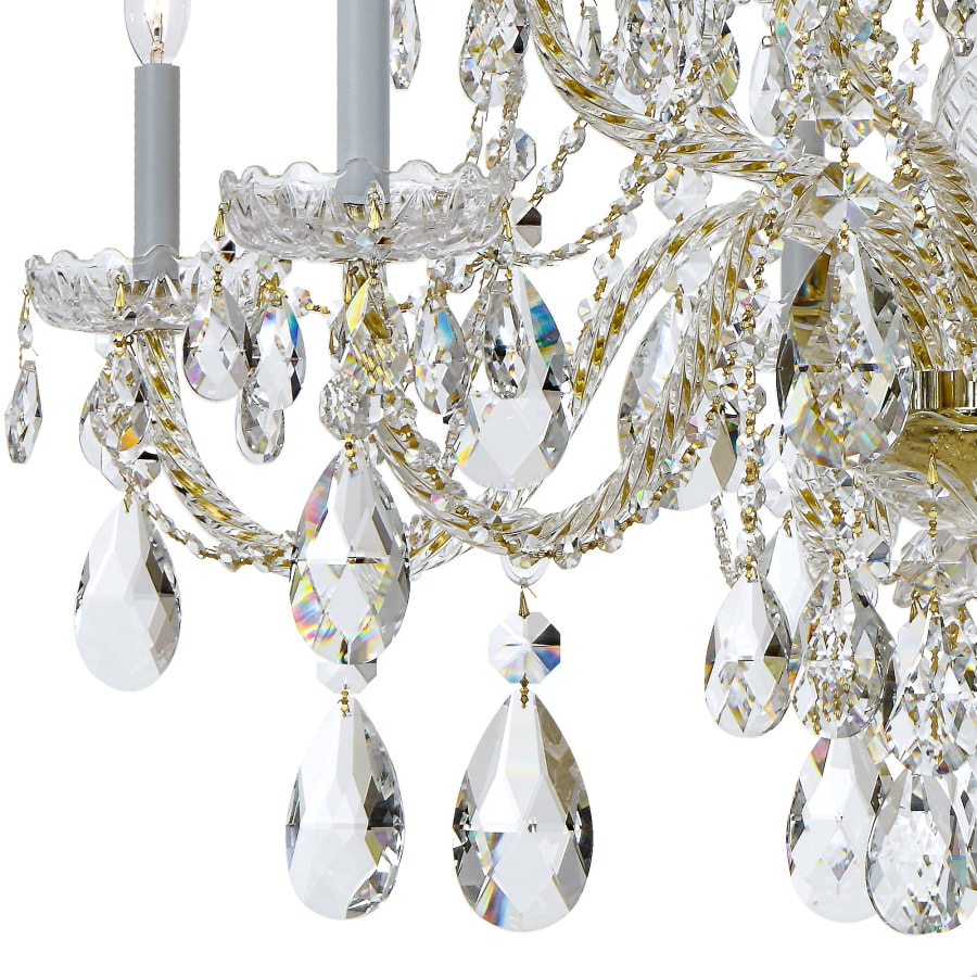 Crystorama Lighting Group Traditional Crystal 12 Light 38" Wide Crystal Chandelier with Hand Cut Crystal Accents
