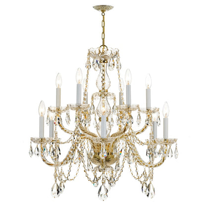 Crystorama Lighting Group Traditional Crystal 12 Light 31" Wide Crystal Chandelier with Swarovski Strass Crystal Accents