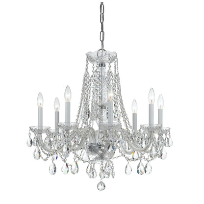 Crystorama Lighting Group Traditional Crystal 8 Light 26" Wide Crystal Chandelier with Swarovski Strass Crystal Accents