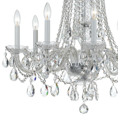 Crystorama Lighting Group Traditional Crystal 8 Light 26" Wide Crystal Chandelier with Swarovski Strass Crystal Accents