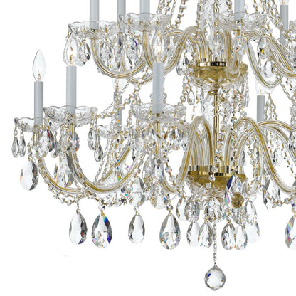 Crystorama Lighting Group Traditional Crystal 16 Light 37" Wide Crystal Chandelier with Swarovski Spectra Crystal Accents