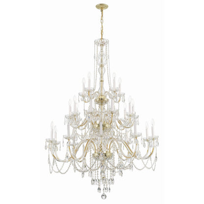 Crystorama Lighting Group Traditional Crystal 25 Light 45" Wide Crystal Candle Style Chandelier
