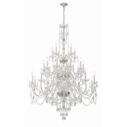 Crystorama Lighting Group Traditional Crystal 25 Light 45" Wide Crystal Candle Style Chandelier