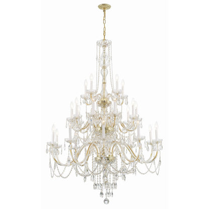 Crystorama Lighting Group Traditional Crystal 25 Light 45" Wide Crystal Candle Style Chandelier