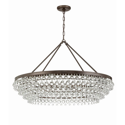 Crystorama Lighting Group Calypso 8 Light 40" Wide Chandelier with Clear Glass Accents