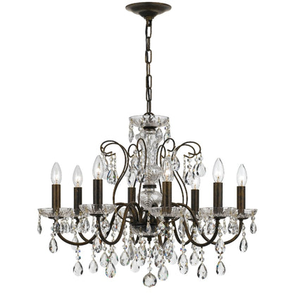 Crystorama Lighting Group Butler 8 Light 26" Wide Crystal Chandelier with Swarovski Strass Crystal Accents
