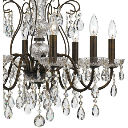 Crystorama Lighting Group Butler 8 Light 26" Wide Crystal Chandelier with Swarovski Strass Crystal Accents