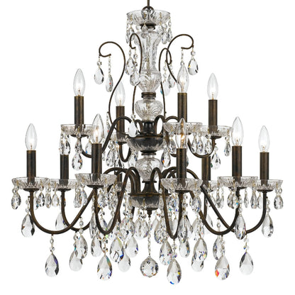 Crystorama Lighting Group Butler 12 Light 29" Wide Crystal Chandelier with Swarovski Strass Crystal Accents