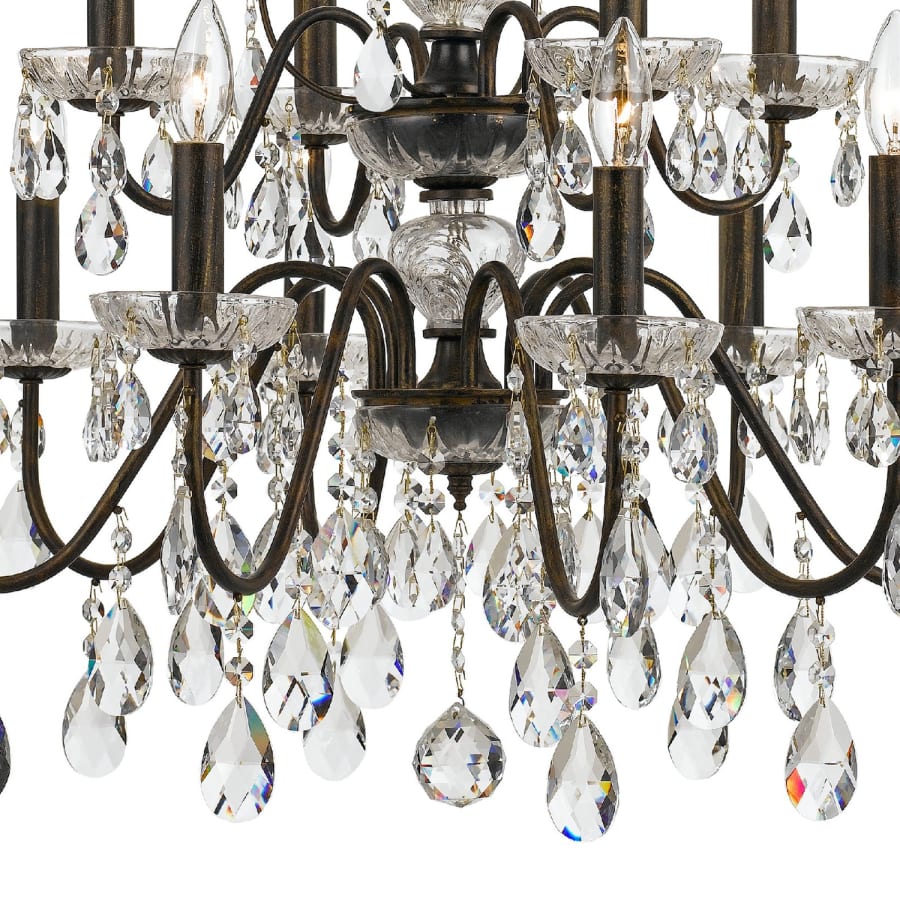 Crystorama Lighting Group Butler 12 Light 29" Wide Crystal Chandelier with Swarovski Spectra Crystal Accents