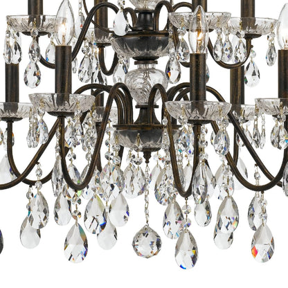 Crystorama Lighting Group Butler 12 Light 29" Wide Crystal Chandelier with Swarovski Spectra Crystal Accents