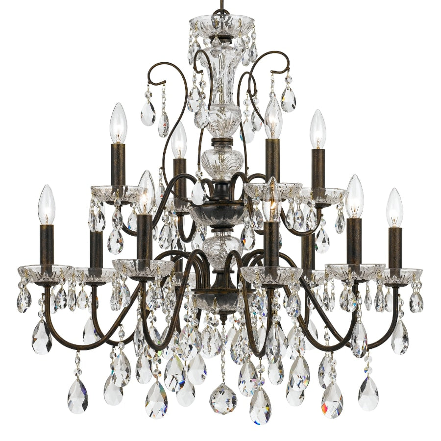 Crystorama Lighting Group Butler 12 Light 29" Wide Crystal Chandelier with Swarovski Spectra Crystal Accents