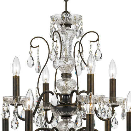 Crystorama Lighting Group Butler 12 Light 29" Wide Crystal Chandelier with Swarovski Spectra Crystal Accents
