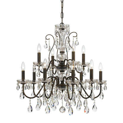 Crystorama Lighting Group Butler 12 Light 29" Wide Crystal Chandelier with Swarovski Spectra Crystal Accents