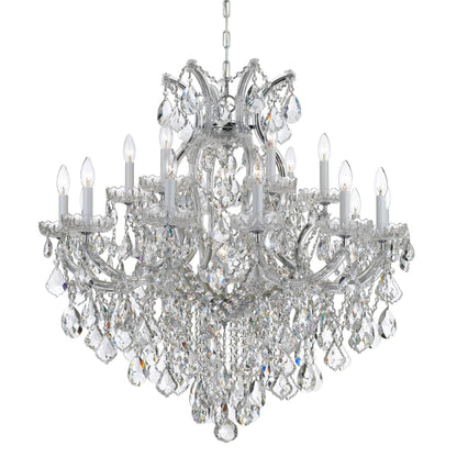 Crystorama Lighting Group Maria Theresa 19 Light 38" Wide Crystal Candle Style Chandelier with Swarovski Strass Crystal Accents
