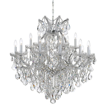 Crystorama Lighting Group Maria Theresa 19 Light 38" Wide Crystal Candle Style Chandelier with Swarovski Spectra Crystal Accents