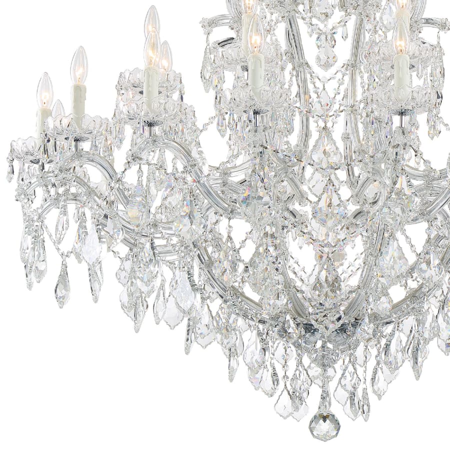 Crystorama Lighting Group Maria Theresa 25 Light 46" Wide Crystal Chandelier with Hand Cut Crystal Accents