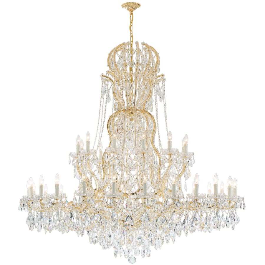 Crystorama Lighting Group Maria Theresa 37 Light 64" Wide Crystal Chandelier with Swarovski Strass Crystal Accents