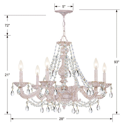 Crystorama Lighting Group Paris Market 6 Light 28" Wide Crystal Chandelier with Swarovski Strass Crystal Accents