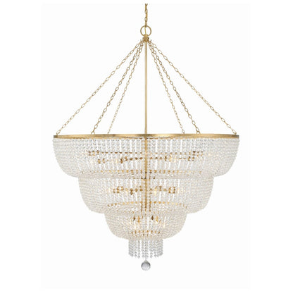 Crystorama Lighting Group Rylee 32 Light 60" Wide Beaded Waterfall Chandelier