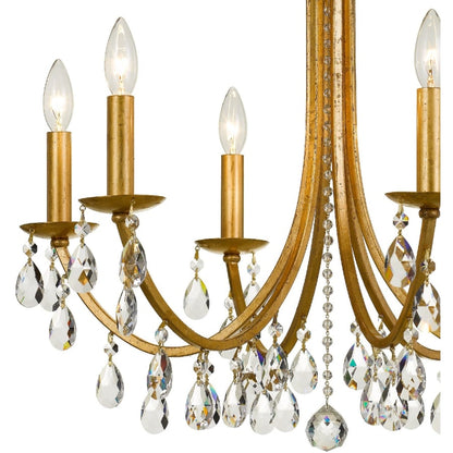 Crystorama Lighting Group Bridgehampton 6 Light 26" Wide Crystal Chandelier with Swarovski Strass Crystal Accents