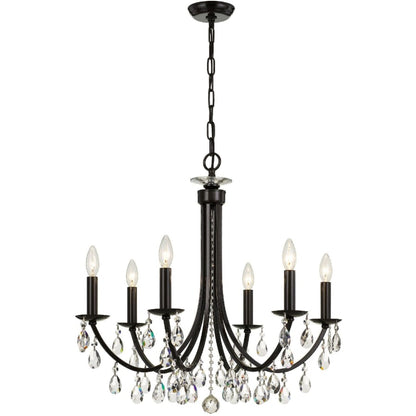 Crystorama Lighting Group Bridgehampton 6 Light 26" Wide Crystal Chandelier with Swarovski Strass Crystal Accents