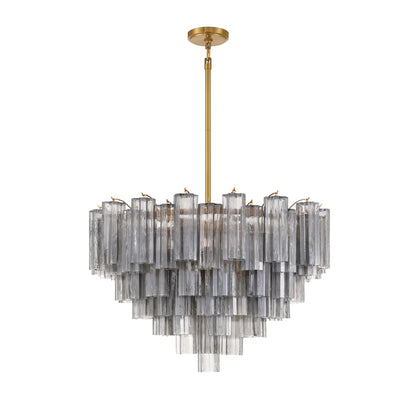 Crystorama Lighting Group Addis 16 Light 32" Wide Chandelier with Smoke Tronchi Glass