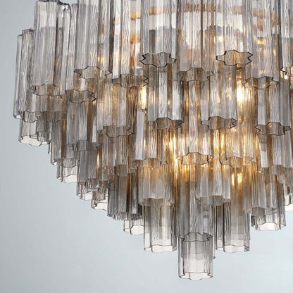 Crystorama Lighting Group Addis 16 Light 32" Wide Chandelier with Smoke Tronchi Glass