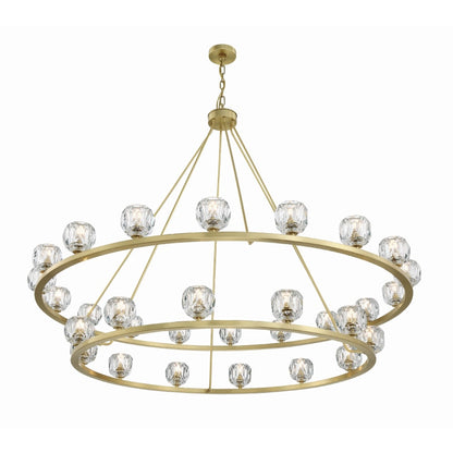 Crystorama Lighting Group Aragon 30 Light 60" Wide LED Crystal Ring Chandelier