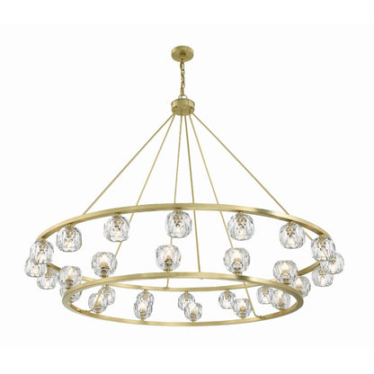 Crystorama Lighting Group Aragon 30 Light 60" Wide LED Crystal Ring Chandelier