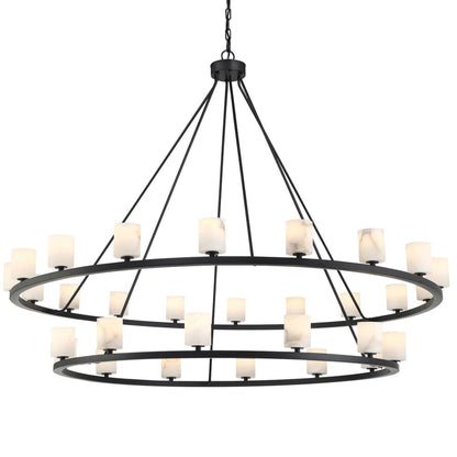 Crystorama Lighting Group Aragon 30 Light 59" Wide LED Ring Chandelier