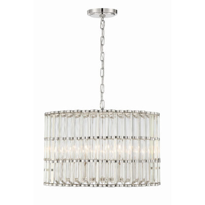 Crystorama Lighting Group Elliot 6 Light 23" Wide Drum Chandelier with Clear Glass Shade