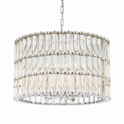 Crystorama Lighting Group Elliot 6 Light 23" Wide Drum Chandelier with Clear Glass Shade