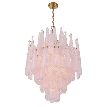 Crystorama Lighting Group Ollie 16 Light 26" Wide Waterfall Chandelier with Textured Sand Glass Shade
