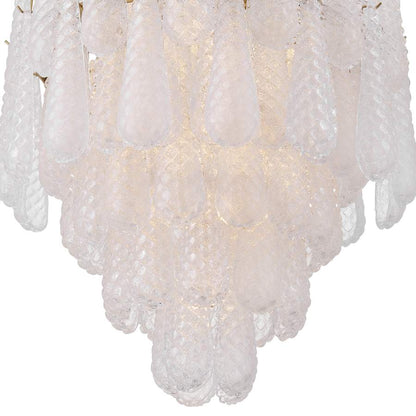 Crystorama Lighting Group Ollie 16 Light 26" Wide Waterfall Chandelier with Textured Sand Glass Shade