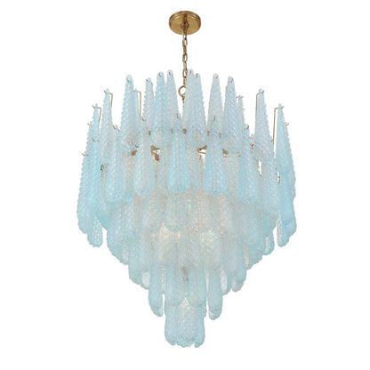 Crystorama Lighting Group Ollie 21 Light 33" Wide Waterfall Chandelier with Textured Sand Glass Shade