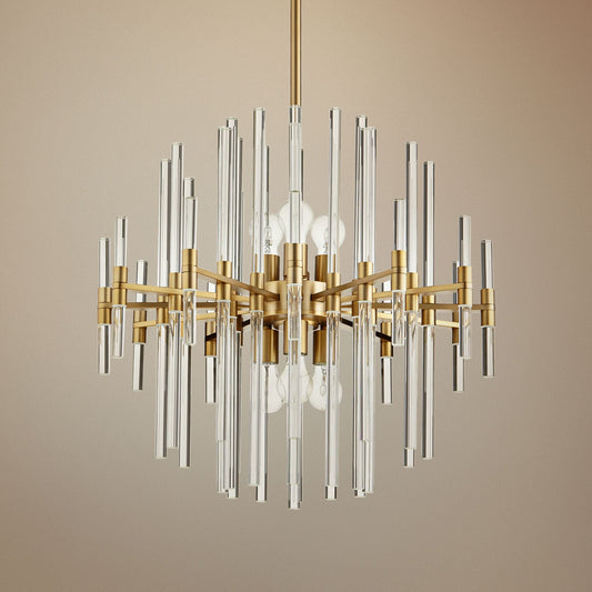 Cyan Design Quebec 26 1/4" Wide Aged Brass 6-Light Pendant