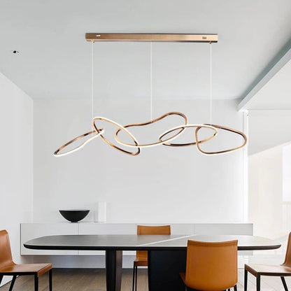 Akari Circular Chandelier Lighting, L59"By Akari Lanterns