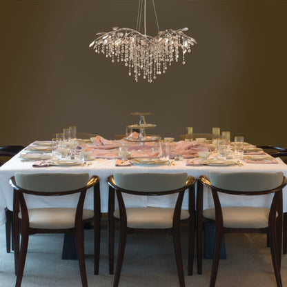 Golden Lighting 9903-6 MG Autumn Twilight 6 Light Chandelier in Mystic GoldBy Golden Lighting
