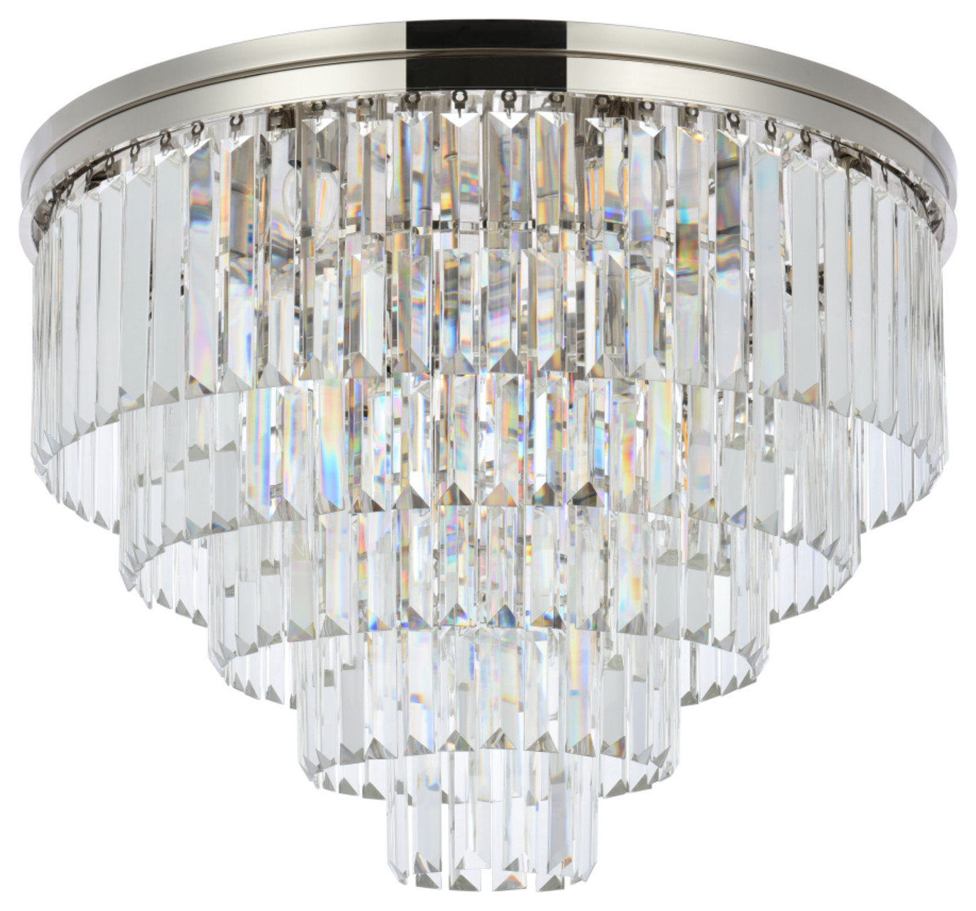 Elegant Lighting 1231F32/RC Sydney 17 Light 32"W Flush Mount Drum - Matte BlackBy Elegant Furniture & Lighting
