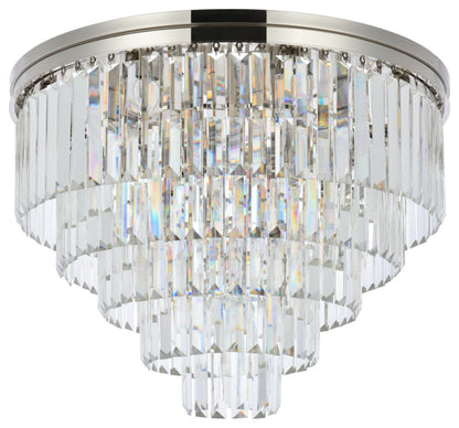 Elegant Lighting 1231F32/RC Sydney 17 Light 32"W Flush Mount Drum - Matte BlackBy Elegant Furniture & Lighting