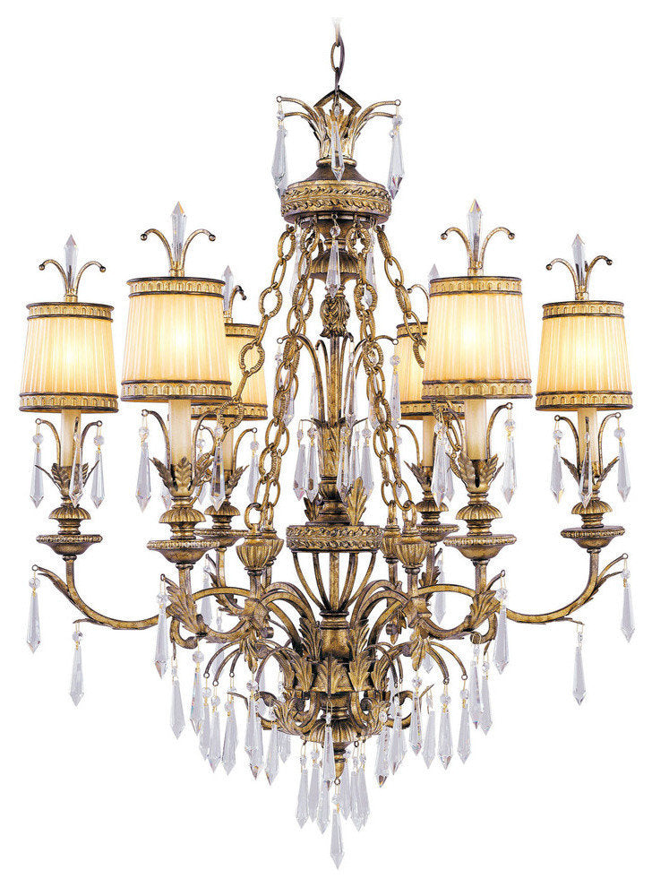 La Bella Chandelier, Hand-Painted Vintage Gold LeafBy Livex Lighting Inc.