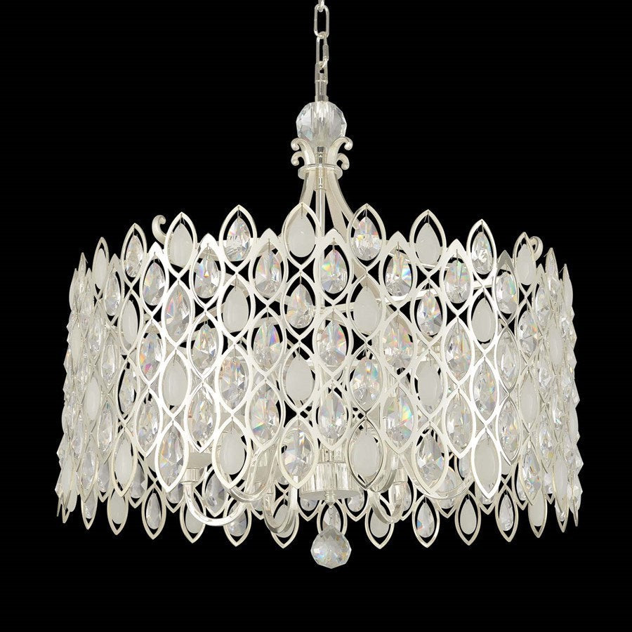 Allegri Prive 10 Light Pendant, 2-Tone Silver, Firenze ClearBy Allegri Crystal by Kalco Lighting
