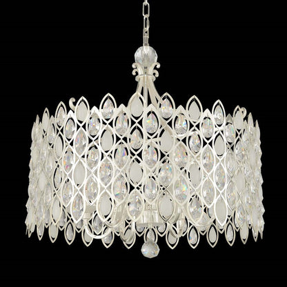 Allegri Prive 10 Light Pendant, 2-Tone Silver, Firenze ClearBy Allegri Crystal by Kalco Lighting