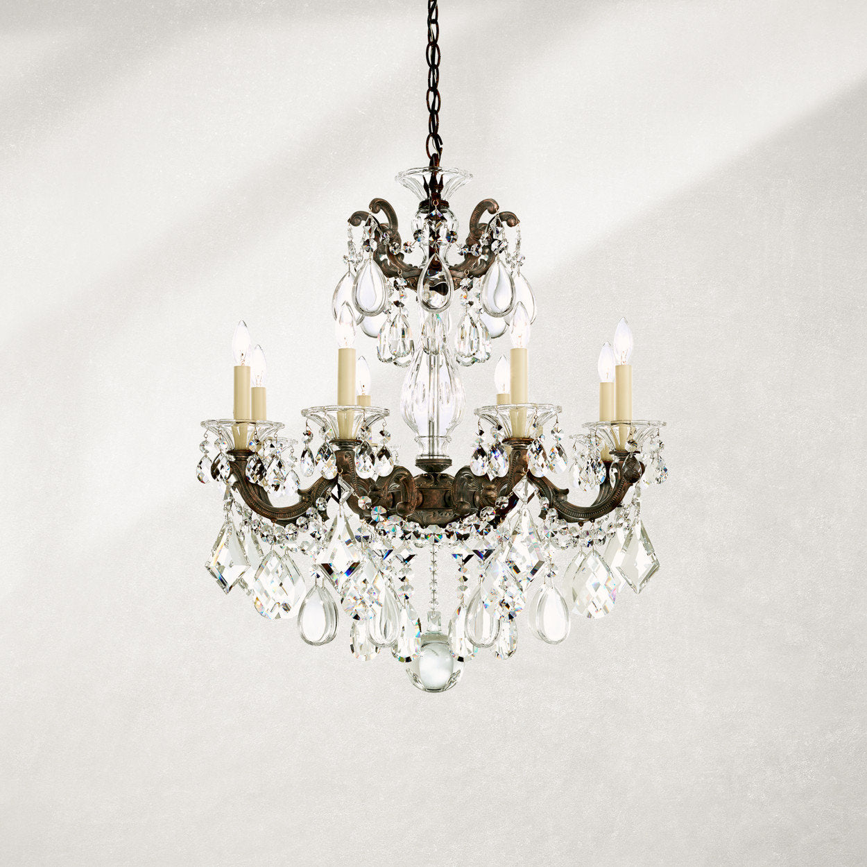 Schonbek 5073-76S 8 Light Crystal Chandelier, Heirloom BronzeBy Schonbek