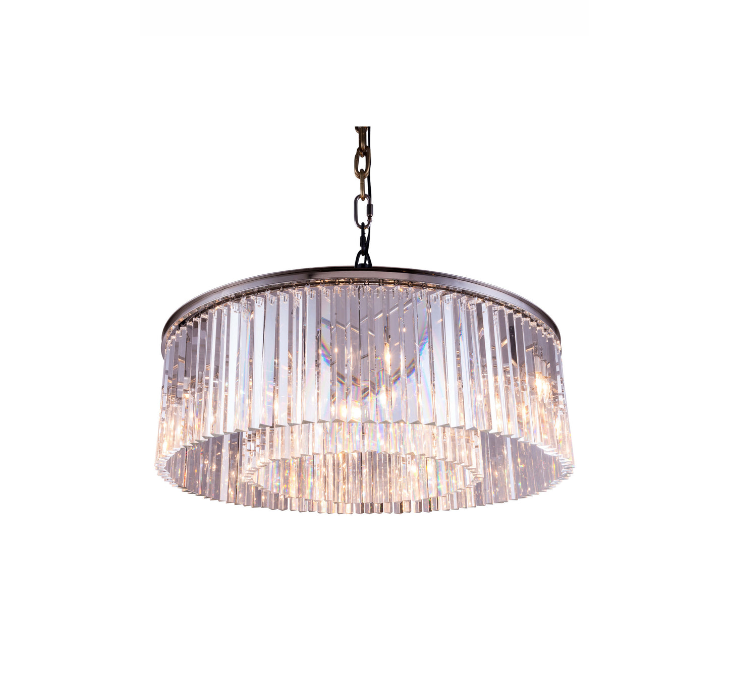1208 Sydney Collection Pendent Lamp, Clear, Polished NickelBy Elegant Furniture & Lighting