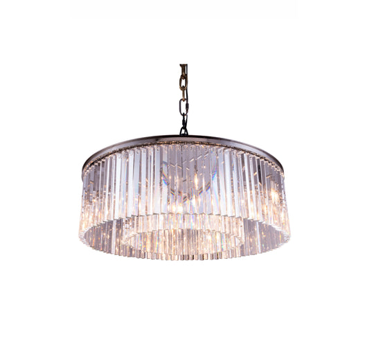 1208 Sydney Collection Pendent Lamp, Clear, Polished NickelBy Elegant Furniture & Lighting