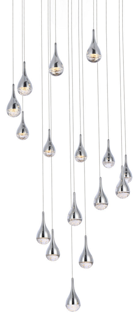 Elegant Lighting Amherst 36" Led Chandelier in ChromeBy Elegant Furniture & Lighting