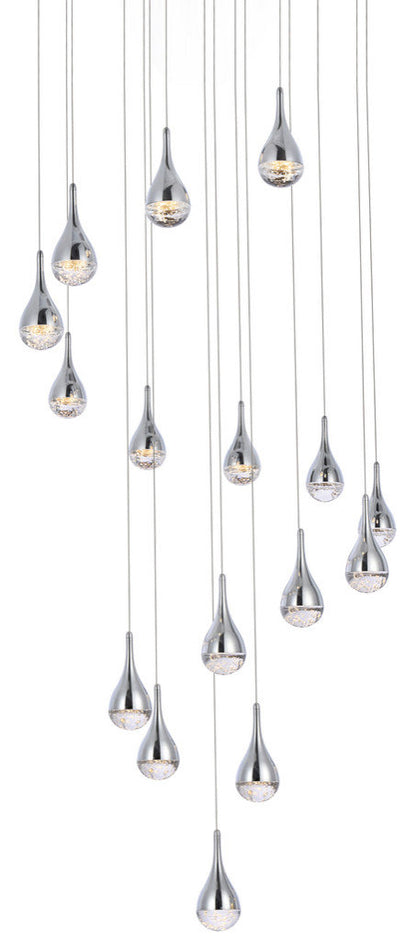 Elegant Lighting Amherst 36" Led Chandelier in ChromeBy Elegant Furniture & Lighting