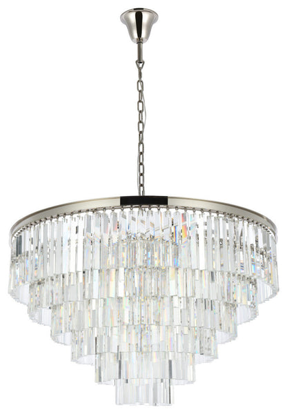 Elegant Lighting 1201D44/RC Sydney 33 Light 44"W Crystal - Polished NickelBy Elegant Furniture & Lighting