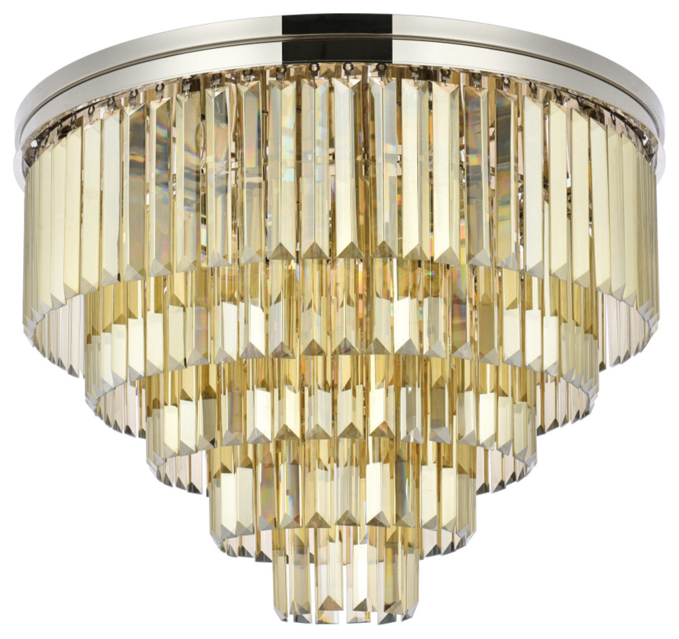 Elegant Lighting 1231F32-GT/RC Sydney 17 Light 32"W Flush Mount - Matte BlackBy Elegant Furniture & Lighting